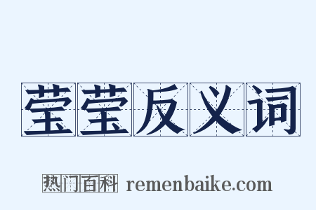 莹莹反义词是什么意思的图片